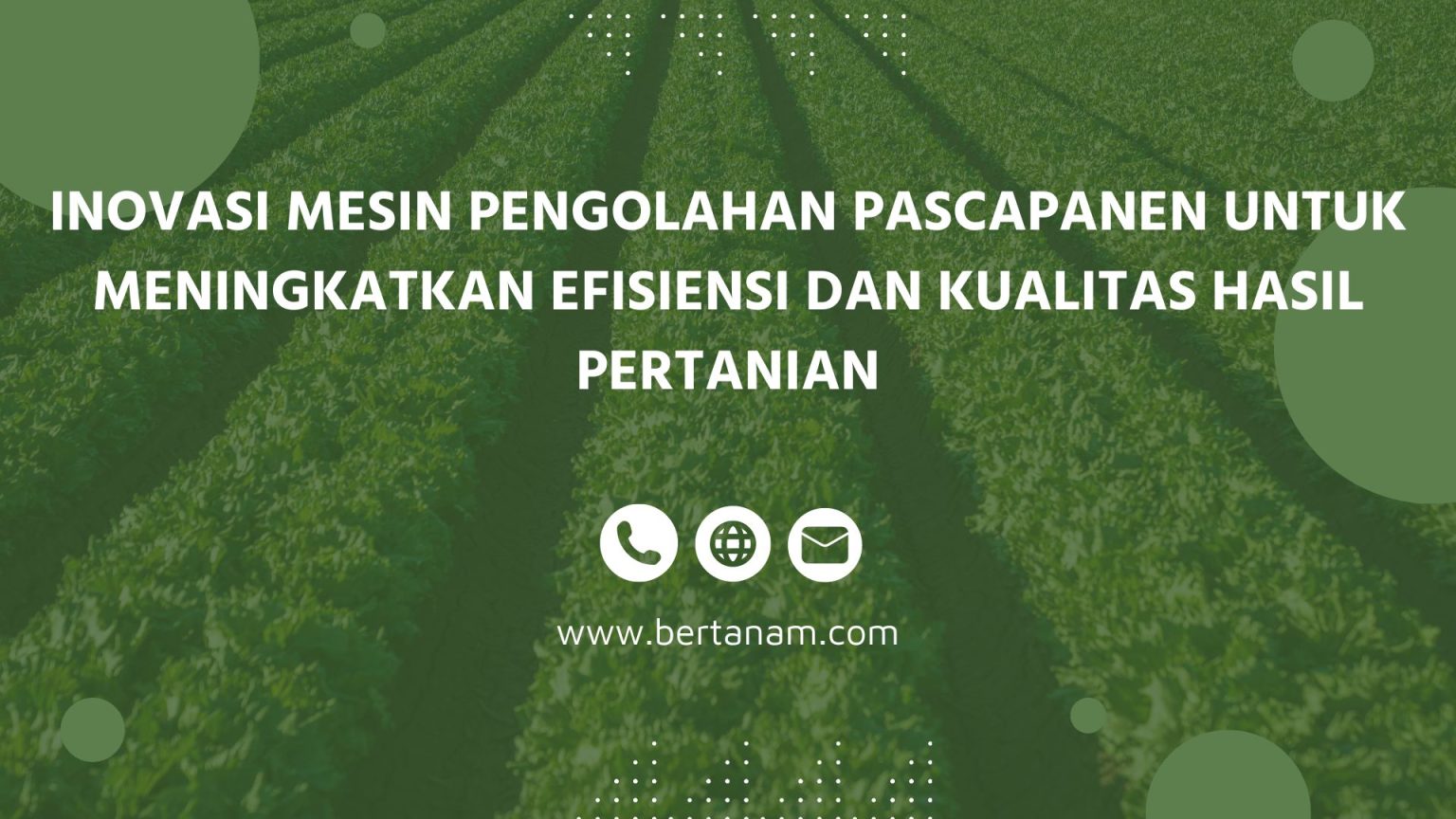 Inovasi Mesin Pengolahan Pascapanen Untuk Meningkatkan Efisiensi Dan ...