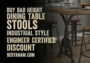 Buy Bar Height Dining Table Stools Industrial Style Metal Engineer Certified Discount