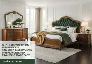 Buy Luxury Bedroom Furniture Set King Bed Dresser Package Interior Designer Financing Made Easy.765Z
