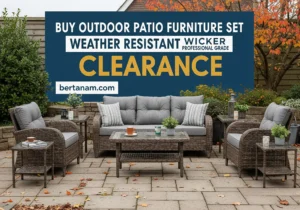 Buy Outdoor Patio Furniture Set Weather Resistant Wicker Professional Grade Clearance.472Z