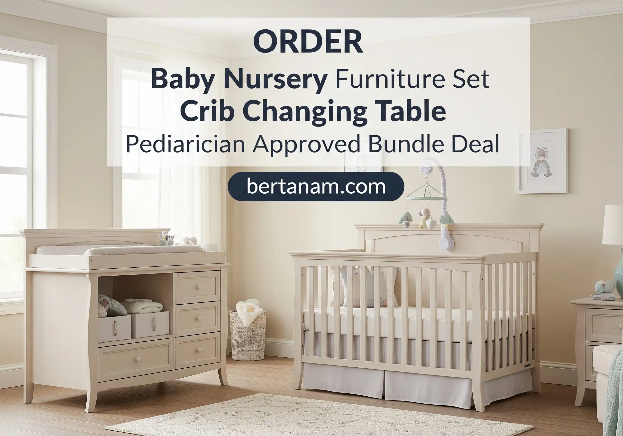 Order Baby Nursery Furniture Set Crib Changing Table Pediatrician Approved Bundle Deal