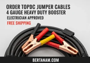 Order TOPDC Jumper Cables 4 Gauge Heavy Duty Booster Electrician Approved Free Shipping