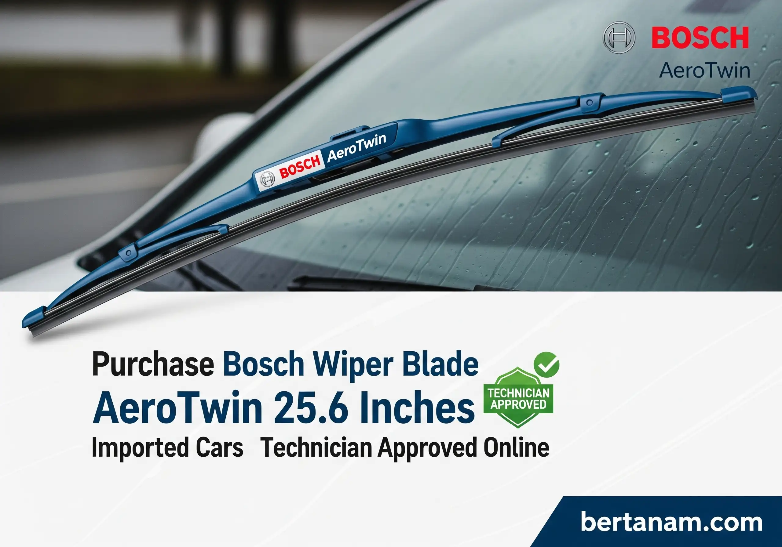 Purchase Bosch Wiper Blade AeroTwin 25.6 Inches Imported Cars Technician Approved Online
