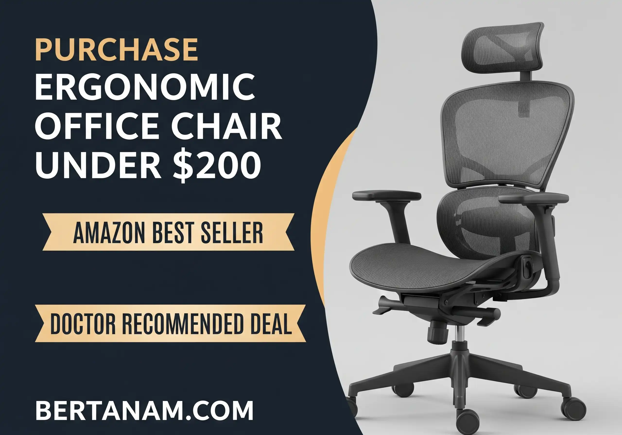 Purchase Ergonomic Office Chair Under $200 Amazon Best Seller Doctor Recommended Deal