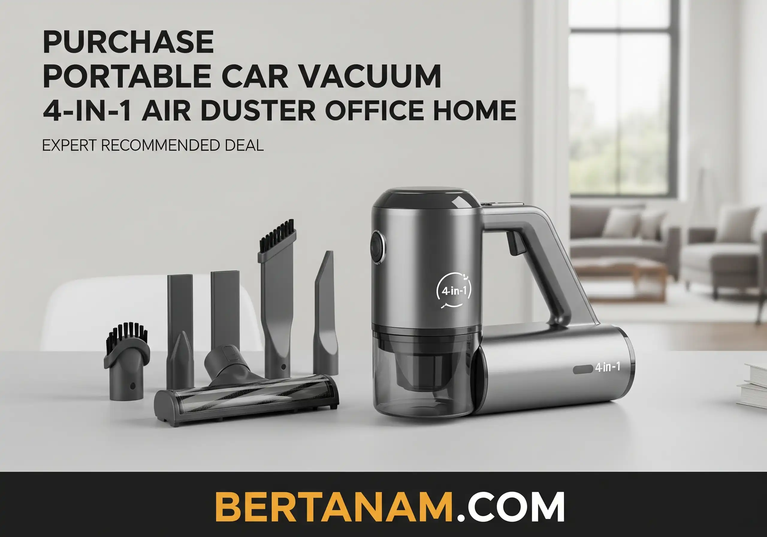 Purchase Portable Car Vacuum 4-in-1 Air Duster Office Home Expert Recommended Deal