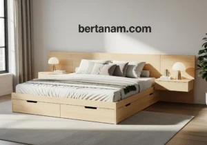 Shop King Size Platform Bed Frame Storage Built In Nightstands Designer Approved