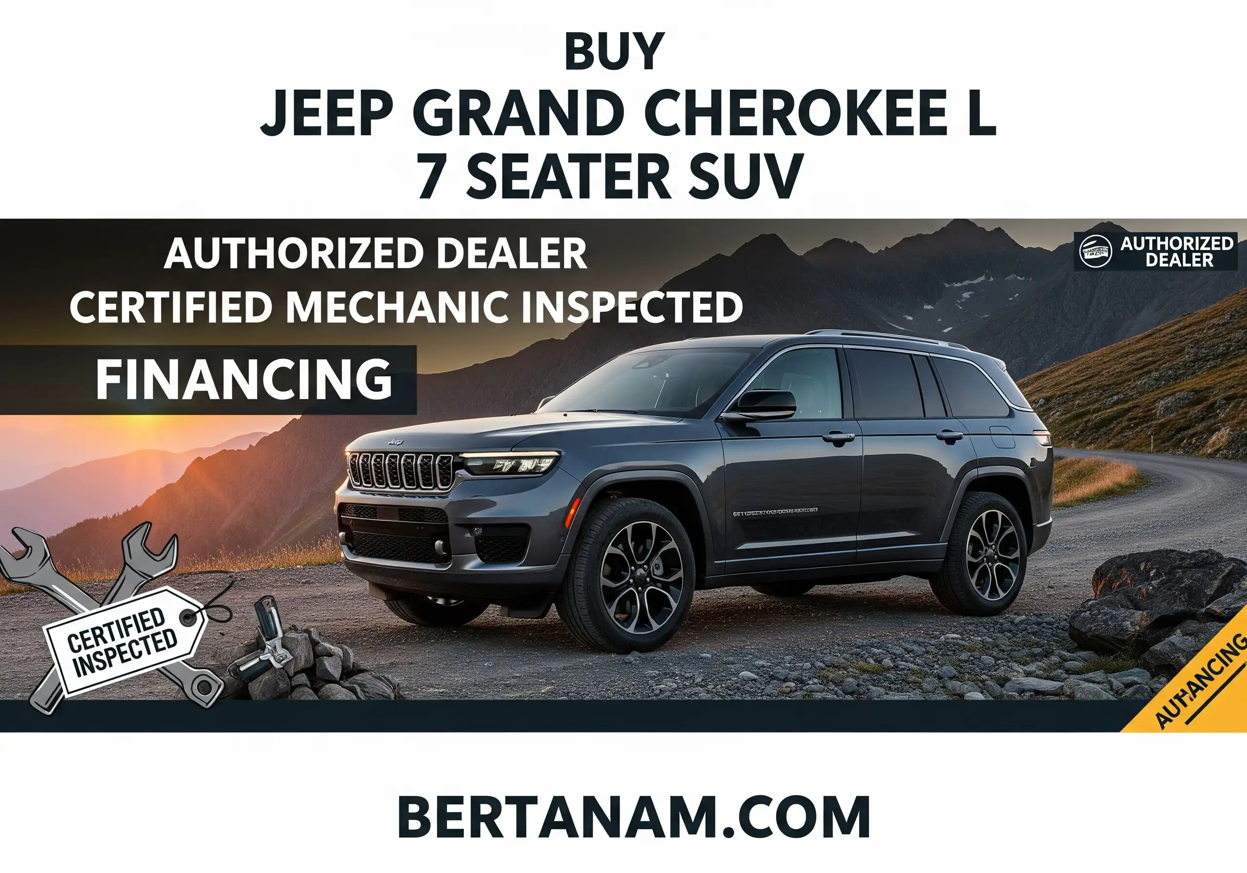Buy Jeep Grand Cherokee L 7 Seater SUV Authorized Dealer Certified Mechanic Inspected Financing