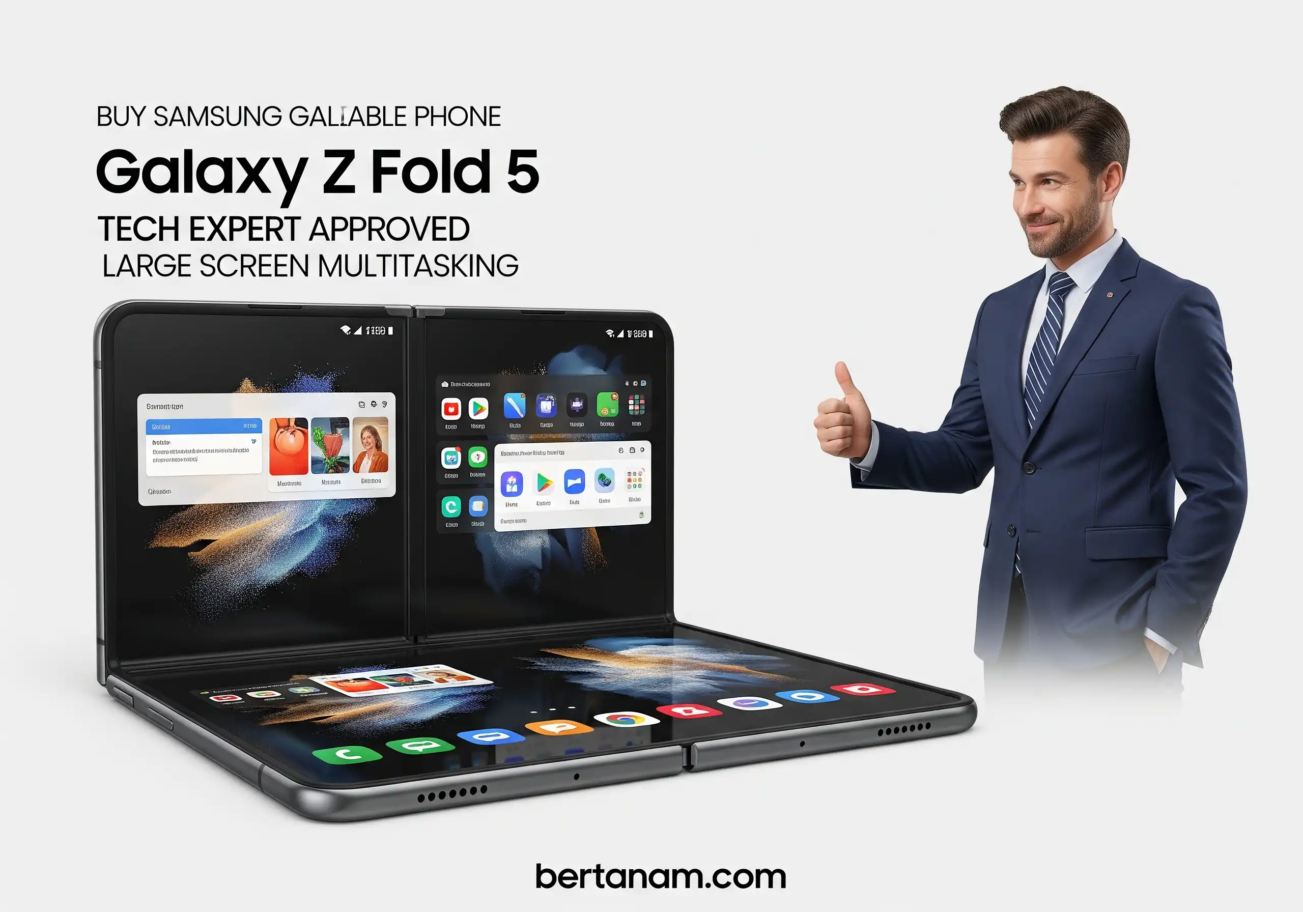 Buy Samsung Foldable Phone Galaxy Z Fold 5 Tech Expert Approved Large Screen Multitasking