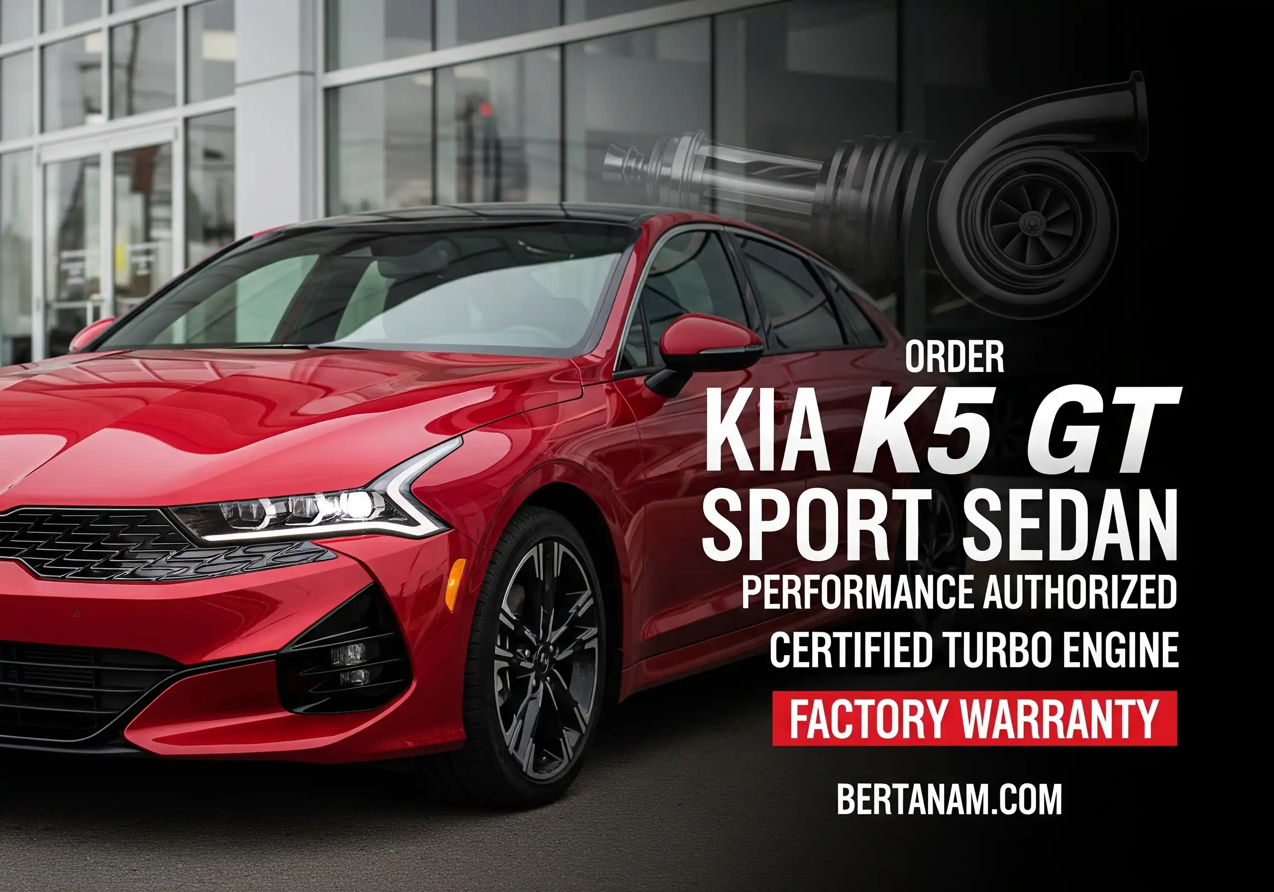Order Kia K5 GT Sport Sedan Performance Authorized Dealer Certified Turbo Engine Factory Warranty